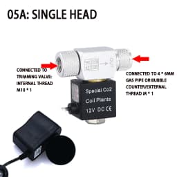 ZRDR Aquarium Co2 Solenoid Valve Regulator 110V-220V Low Temperature Co2 Aquarium Fish Tank Electric Magnetic Valve EU US DC12V