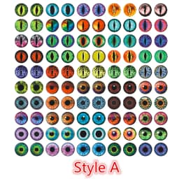 100pcs 50 pairs Dragon Eyes Cat Eye Toys Hot Sale 6mm 8mm 10mm 12mm Handmade Photo Glass Cabochons DIY Making Accessories