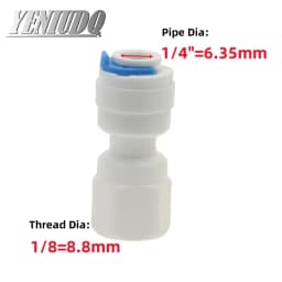 Fit for 1/4" 3/8" OD Tube Pushfit To BSP Female Thread Pipe Quick Connector Fitting Aquarium Reverse Osmosis RO Water Dispenser