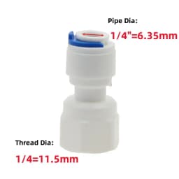 Fit for 1/4" 3/8" OD Tube Pushfit To BSP Female Thread Pipe Quick Connector Fitting Aquarium Reverse Osmosis RO Water Dispenser