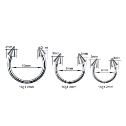 1PC Hot Sale Nose Horseshoe Ring Nose Septum Ring G23 Titanium Circular Piercing Ear Cartilage Tragus Body Jewelry Piercing