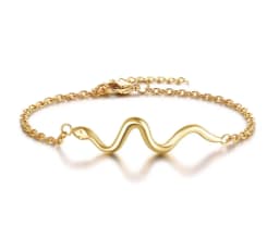 Women Minimalism Thin Chain Cross Crescent Moon Star Bracelet, Stainless Steel Female Adjustable Link Stacked Layered