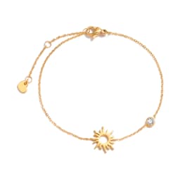 Women Minimalism Thin Chain Cross Crescent Moon Star Bracelet, Stainless Steel Female Adjustable Link Stacked Layered