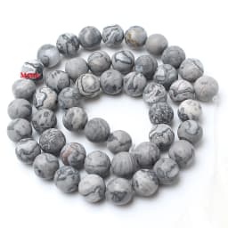 Matte Minerals Beads Natural Stone Beads Dull Polish Hematite Round Loose Spacer For Jewelry Making Bracelets DIY 4-12mm