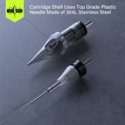 DM 10PCS Cartridge Tattoo Needles RL RS RM M1 Professional Disposable Sterilized Safety Tattoo Needle for Cartridge Machine Grip