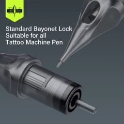 DM 10PCS Cartridge Tattoo Needles RL RS RM M1 Professional Disposable Sterilized Safety Tattoo Needle for Cartridge Machine Grip