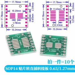 10-100PCS Javino PCB Board Kit SMD Turn To DIP Adapter Converter Plate SOP MSOP SSOP TSSOP SOT23 8 10 14 16 20 28 SMT To DIP