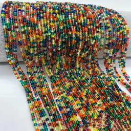 YoZuSmily 1 Strand 1X2mm Small Beads 32 Faceted Crystal Glass Rondel Spacer Beads for Jewelry Making Diy Accessory Little Beads