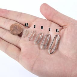 50pc Fishing Snap Power Clip Stainless Steel Speed Clip Quick Change Fast Link Connector for Crankbait Swimbait Minnow