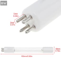G10q 8W 10W 15W 17W UV Sterilizer Lamp Light Ultraviolet Filter with Straight Pipe and Single Ended 4 Needle for Air Equipment