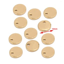 100pcs Gold/Rose Gold 6mm/8mm/10mm Stainless Steel Blank Stamping Dog Tags Charms Personalized with Any Words