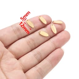 100pcs Gold/Rose Gold 6mm/8mm/10mm Stainless Steel Blank Stamping Dog Tags Charms Personalized with Any Words
