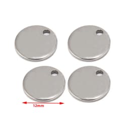 100pcs Gold/Rose Gold 6mm/8mm/10mm Stainless Steel Blank Stamping Dog Tags Charms Personalized with Any Words