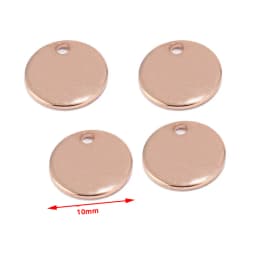 100pcs Gold/Rose Gold 6mm/8mm/10mm Stainless Steel Blank Stamping Dog Tags Charms Personalized with Any Words