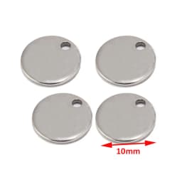 100pcs Gold/Rose Gold 6mm/8mm/10mm Stainless Steel Blank Stamping Dog Tags Charms Personalized with Any Words