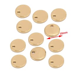 100pcs Gold/Rose Gold 6mm/8mm/10mm Stainless Steel Blank Stamping Dog Tags Charms Personalized with Any Words