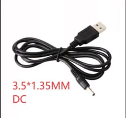 Black 90 Angle PC USB Male to 5V DC 3.5*1.35mm Connector Extension Power Cable Cord Adapter 5.5*2.1mm to USB Date Line 2.5*0.7mm