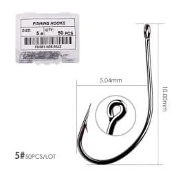 50/10pcs Box High Carbon Maruseigo Fishing Hook Fish Jig Hook Japan Carp Hook Fishing Circle Hooks Fly Fishing Tackle