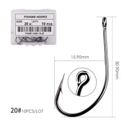 50/10pcs Box High Carbon Maruseigo Fishing Hook Fish Jig Hook Japan Carp Hook Fishing Circle Hooks Fly Fishing Tackle
