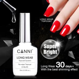 CANNI 18ml TPO Free Long Wear No-wipe Bright Topcoat Peeloff Base Coat 5g Crystal Magnetic Cat Eye Gel Sparkling Glitter Varnish