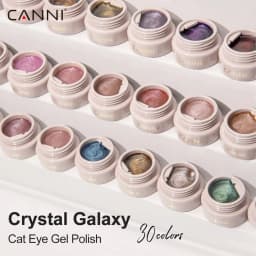 CANNI 18ml TPO Free Long Wear No-wipe Bright Topcoat Peeloff Base Coat 5g Crystal Magnetic Cat Eye Gel Sparkling Glitter Varnish