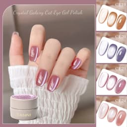 CANNI 18ml TPO Free Long Wear No-wipe Bright Topcoat Peeloff Base Coat 5g Crystal Magnetic Cat Eye Gel Sparkling Glitter Varnish