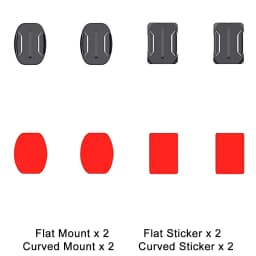 Flat Curved Adhesive Mounts Sticker Mount for GoPro Hero 8 11 Black 7 Xiaomi Yi 4K Mijia SJCAM Action Camera Go Pro Accessories