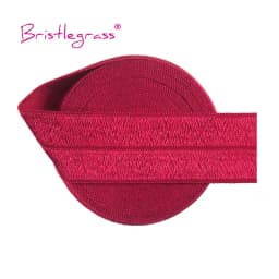 BRISTLEGRASS 2 5 10 Yard 1" 25mm Solid Shiny FOE Fold Over Elastics Spandex Satin Band Headband Underwear Dress Sewing Lace Trim