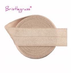 BRISTLEGRASS 2 5 10 Yard 1" 25mm Solid Shiny FOE Fold Over Elastics Spandex Satin Band Headband Underwear Dress Sewing Lace Trim
