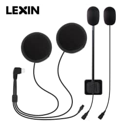 Lexin Brand Moto Intercom Headset and Metal Clip Accessories for LX-B4FM Pro Bluetooth Headset Intercom Plug