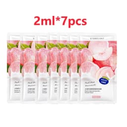 7pcs Peach Niacinamide Sleeping Mask Shrink Pore Brush Mask Moisturizing Disposable Mask Skin Care Improve Roughness & Brighten