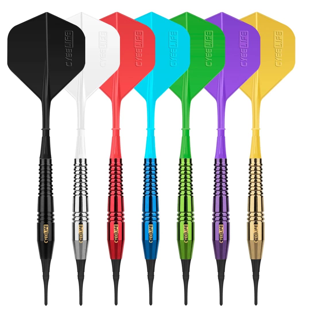 CyeeLife 18g Copper Dart Barrel Electronic Soft Tips Dart Bar Games 30 Soft Dart Tips