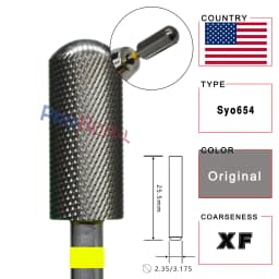 RolinStar 5.35 Small Round Top Barrel Gold Carbide Manicure Nail Drill Bit File Accessories 8 Different