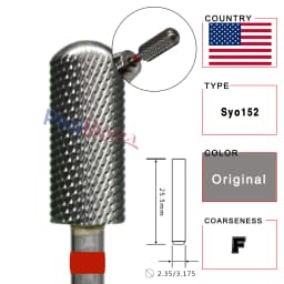 RolinStar 5.35 Small Round Top Barrel Gold Carbide Manicure Nail Drill Bit File Accessories 8 Different