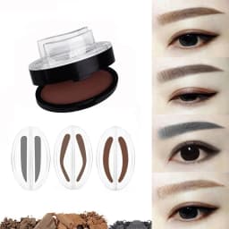 Natural Arched Eyebrow Powder Stamp Quick Makeup Brow Stamps Waterproof Powder Palette for Eyebrows Eye Brow Tint Makeup Tools