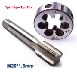 M10/M12/M14/M16/M15/M18/M20 Screw Thread Metric Tap Die Set Right Hand HSS Machine Threading Taper Plug Round Threading
