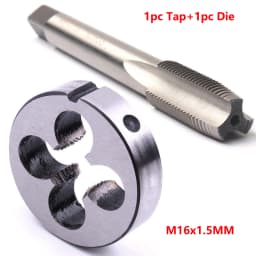 M10/M12/M14/M16/M15/M18/M20 Screw Thread Metric Tap Die Set Right Hand HSS Machine Threading Taper Plug Round Threading