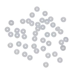 100Pcs Silicone Rubber Stoppers Ring Bead Charms Bracelets Compatible for Use Alone or with Clip Lock Spacer Charm Beads