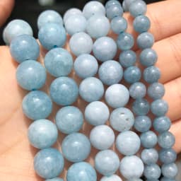 Natural Stone Blue Turquoises Agates Tiger Eye Lapis Lazuli Amazonite Round Beads For Jewelry Making DIY Bracelet Accessories