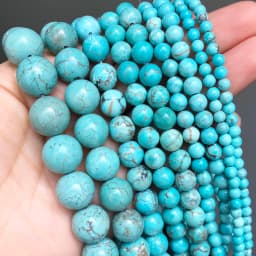 Natural Stone Blue Turquoises Agates Tiger Eye Lapis Lazuli Amazonite Round Beads For Jewelry Making DIY Bracelet Accessories