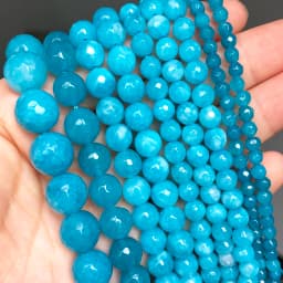 Natural Stone Blue Turquoises Agates Tiger Eye Lapis Lazuli Amazonite Round Beads For Jewelry Making DIY Bracelet Accessories