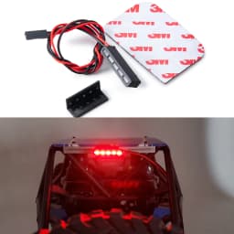 YEAHRUN Red/Yellow 32/65mm Light Lamp Bar for Axial SCX10 90046 Wraith RR10 TRX-4 D90 Tamiya 1/10 RC Crawler Model Car
