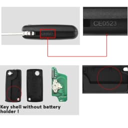 KEYYOU For Peugeot 307 3008 308 408 433MHz ID46 7941 CE0536 CE0523 Flip Key 2 Buttons VA2/HU83 Blade Car Key Fob ASK FSK