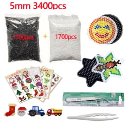 200g White+Black 5mm Hama Beads Fuse Beads Set Puzzles Toy Learning Fuse Beads Toys for Children Creative Toys Free Shipping