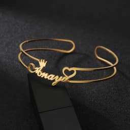 31 Styles New Stainless Steel Customized Bangle Personalized Nameplate Letter Heart Bracelet For Women Girl Jewelry Wedding Gift