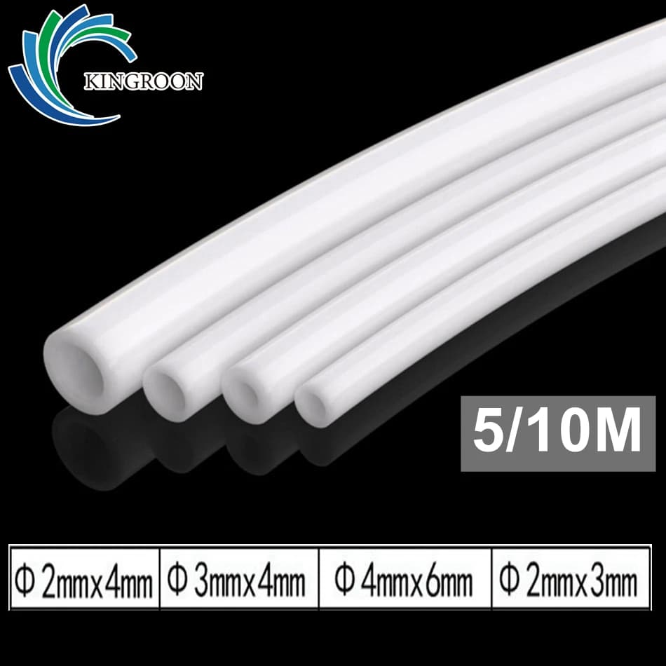 KINGROON 5M 10M PTFE Tube PiPe For V5 V6 J-head Hotend Bowden Extruder 3D Printers Parts 1.75mm 3mm Filament ID 2mm 3mm 4mm Tube