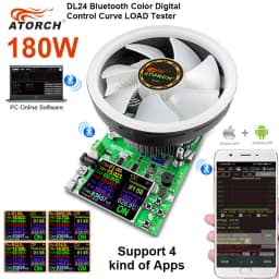 180W DC Tester APP Electronic Load Lithium Battery Capacity Monitor Discharge Charge Power Meter Supply Checker + PD/QC Trigger