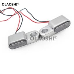 12V Scooter Motorcycle Indicators LED Turn Signal Light Handlebar Amber signal lamp Blinker Aluminum Alloy Black/Chorme