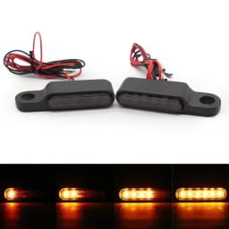 12V Scooter Motorcycle Indicators LED Turn Signal Light Handlebar Amber signal lamp Blinker Aluminum Alloy Black/Chorme