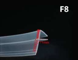 2 Meter/lot Widened F/h shape silicone rubber shower room door window glass seal strip weatherstrip for 6/8/10/12 mm glass